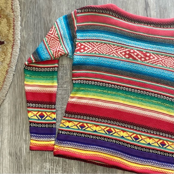 Vintage 1990s LRL Ralph Lauren Colorful Southwestern Western Knit Sweater Small - Picture 11 of 14